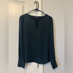 Express Business Casual Long Sleeve Green Shirt Size XS